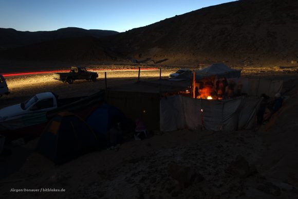 Camp at night